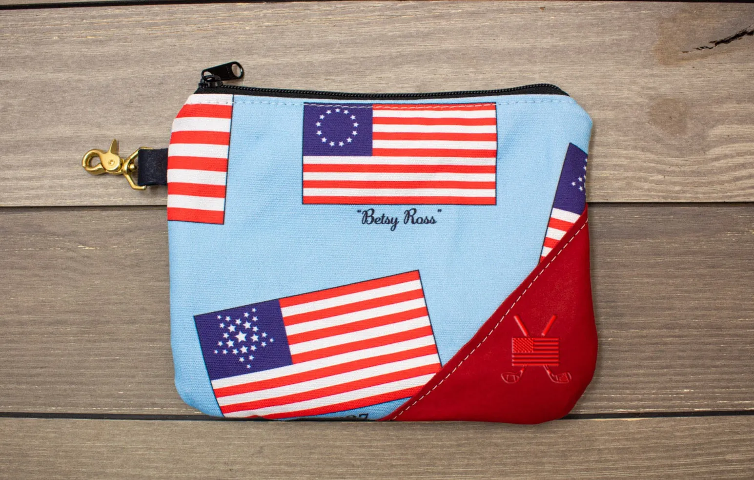 USA Victory American Flags Golf Valuables Pouch