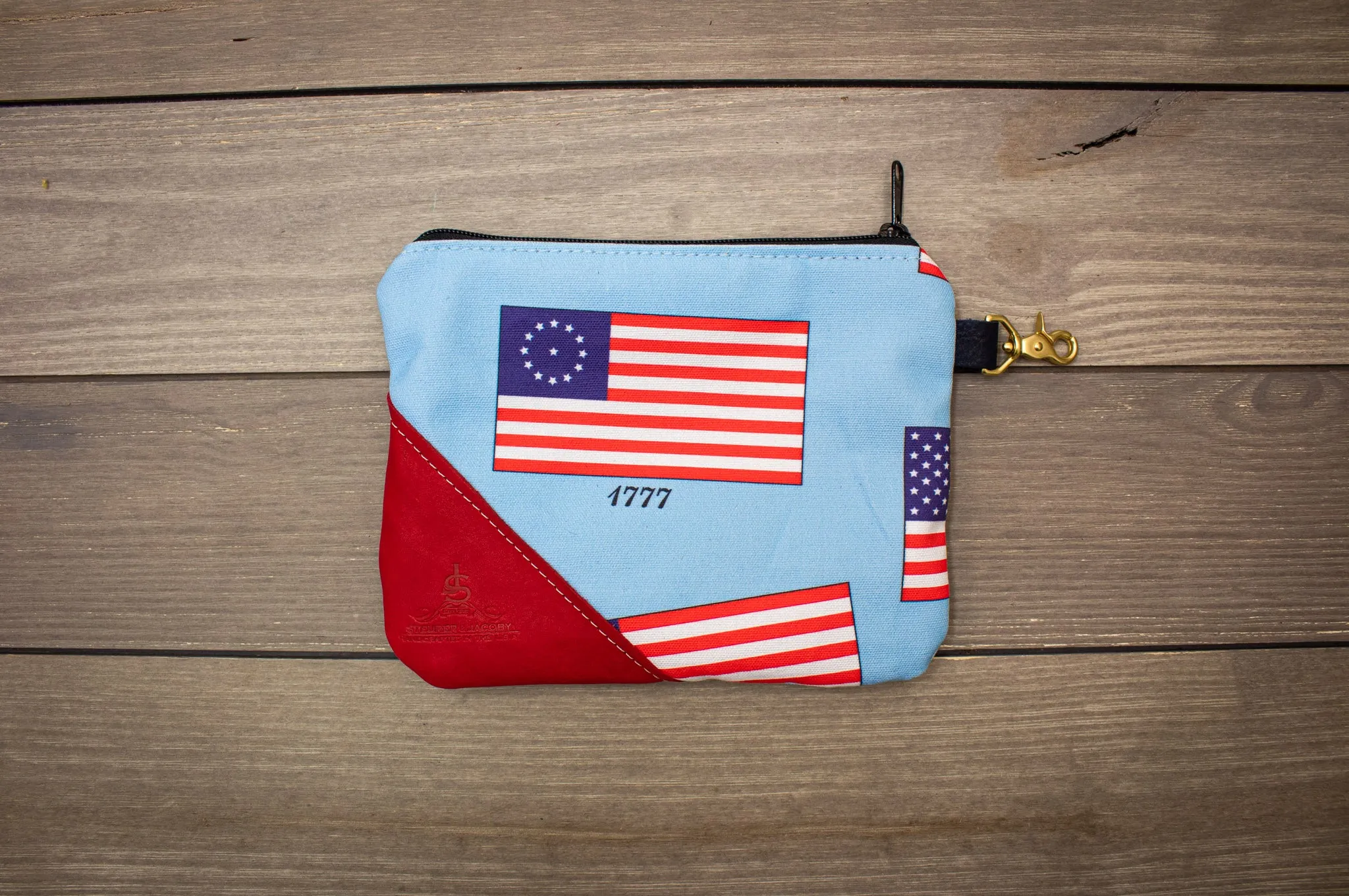 USA Victory American Flags Golf Valuables Pouch