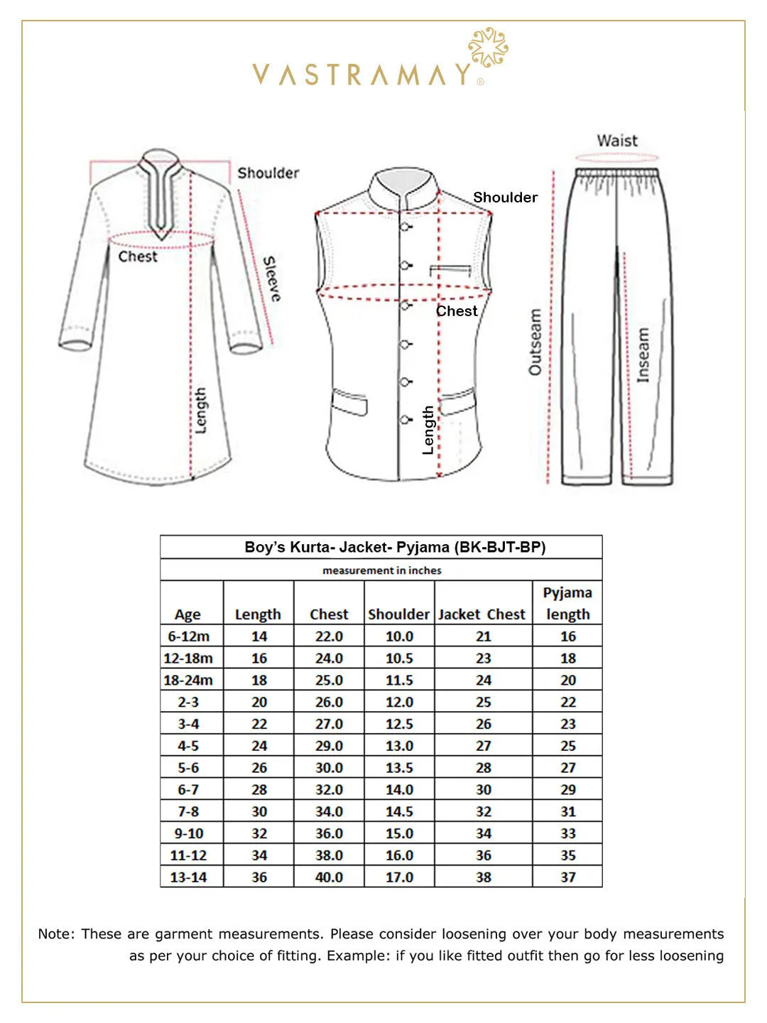 VASTRAMAY Boys Grey Silk Blend Kurta, Ethnic Jacket and Pyjama Set