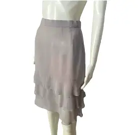 Vintage Chanel 98C 1998 Cruise Resort Grey Skirt FR 38 US 4