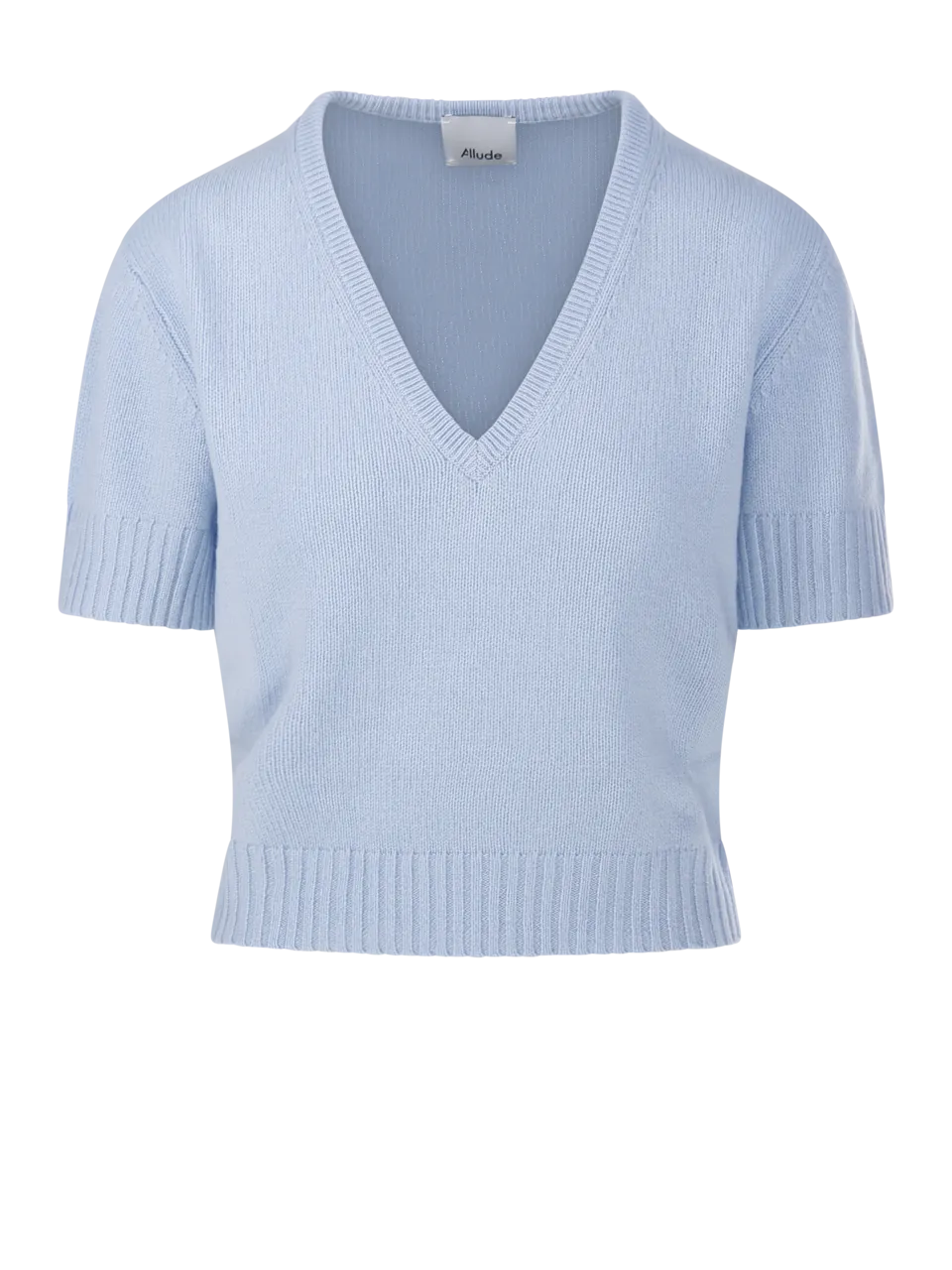 WOMAN ALLUDE SKY BLUE CASHMERE SWEATER