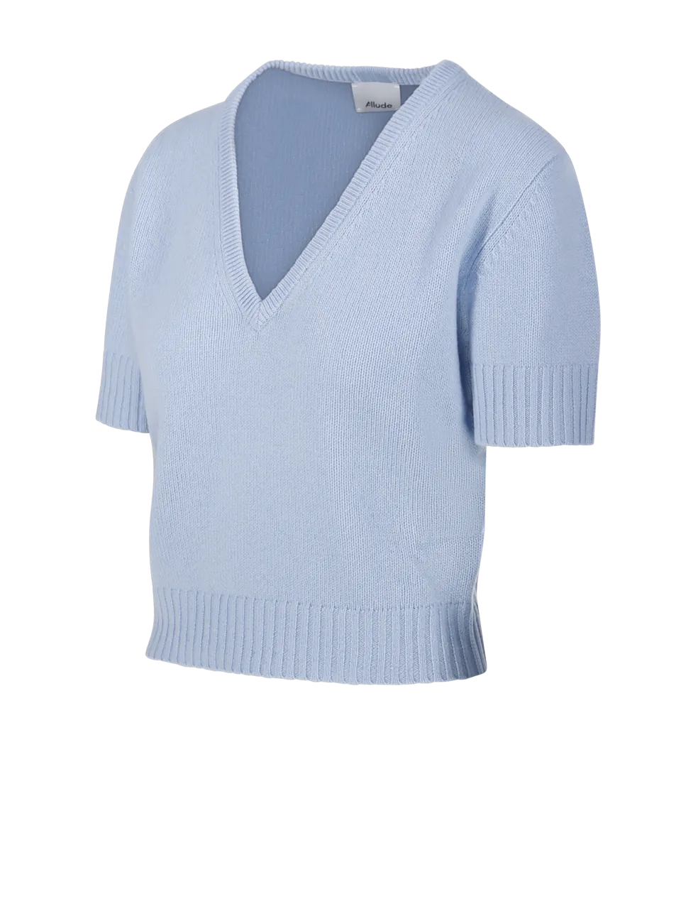 WOMAN ALLUDE SKY BLUE CASHMERE SWEATER