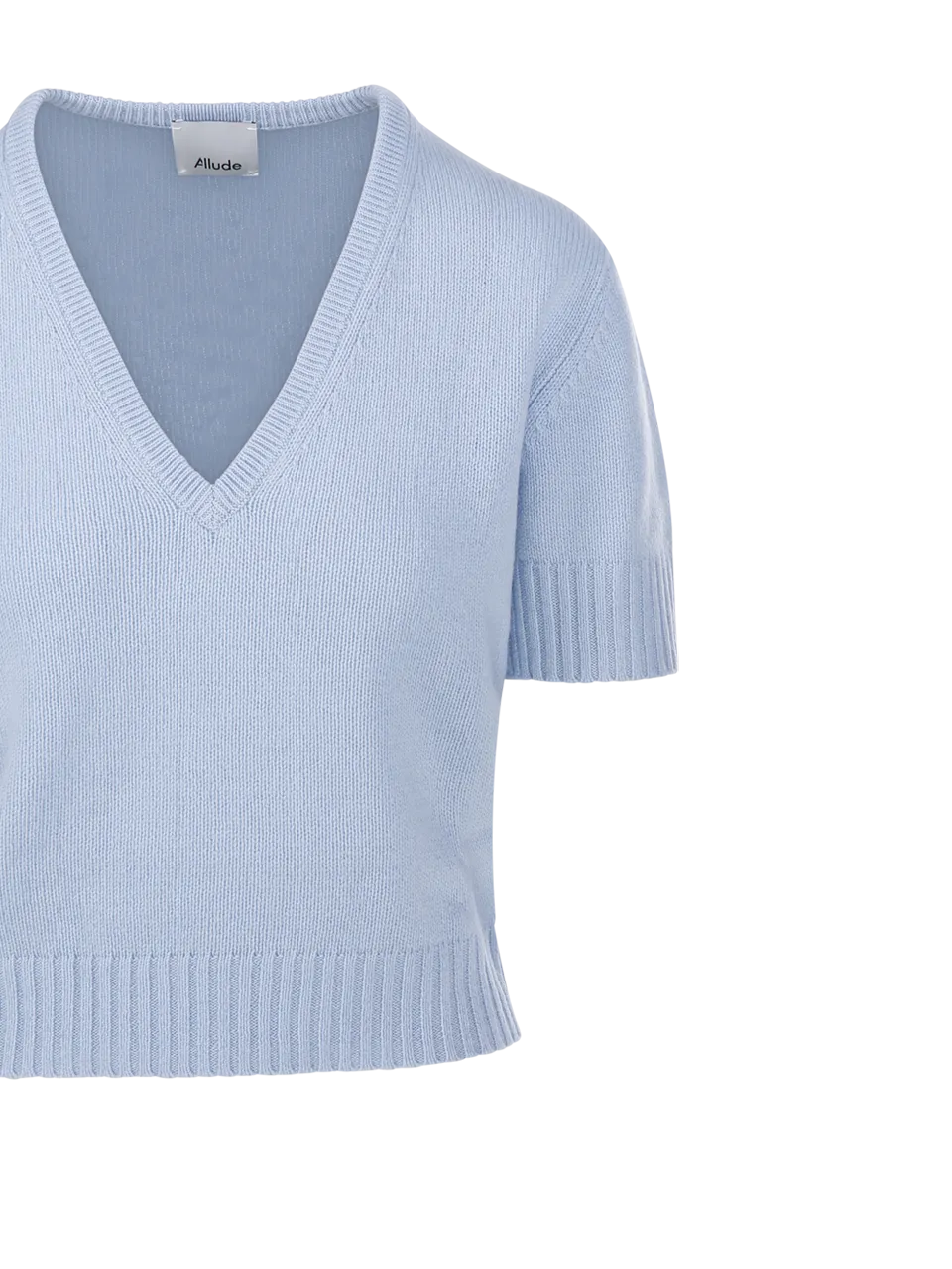 WOMAN ALLUDE SKY BLUE CASHMERE SWEATER