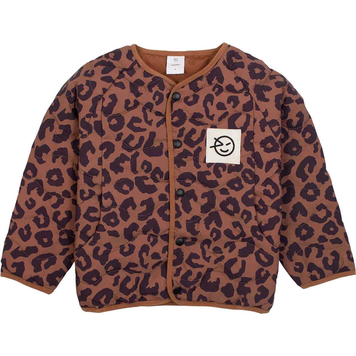 Wynken Kids Daily Down Jacket in Brun Animal Print