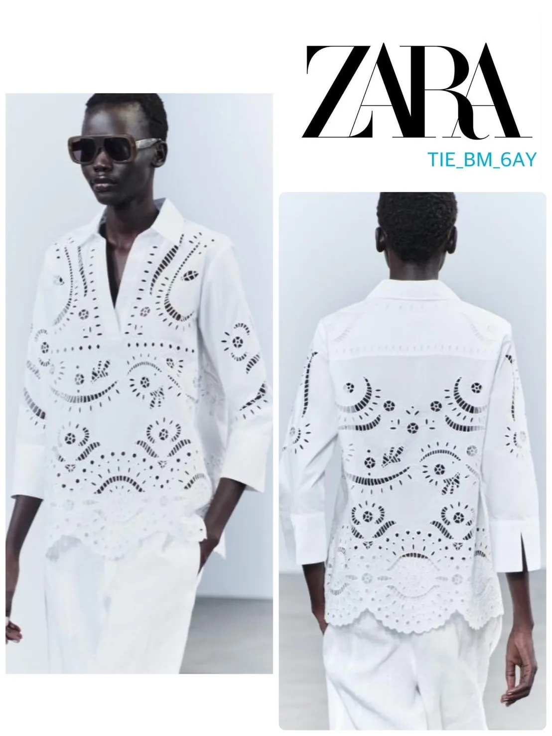 ZARA  |EMBROIDERED TOP LIMITED EDITION