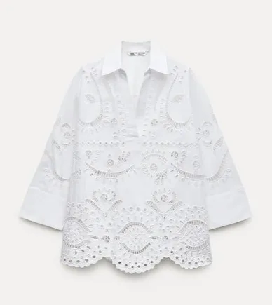 ZARA  |EMBROIDERED TOP LIMITED EDITION