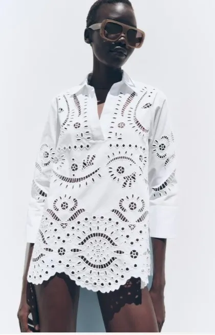 ZARA  |EMBROIDERED TOP LIMITED EDITION